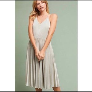 ANTHROPOLOGIE ELEVENSES Silver Lunar Dress